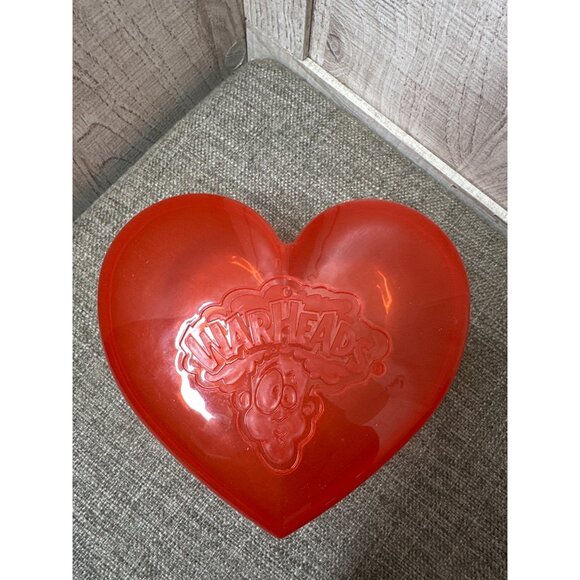 Warheads Heart Shaped Red Plastic Empty Containers Set Of 6 - Picture 3 of 5
